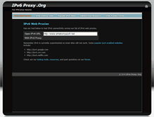 Tablet Screenshot of ipv6proxy.org